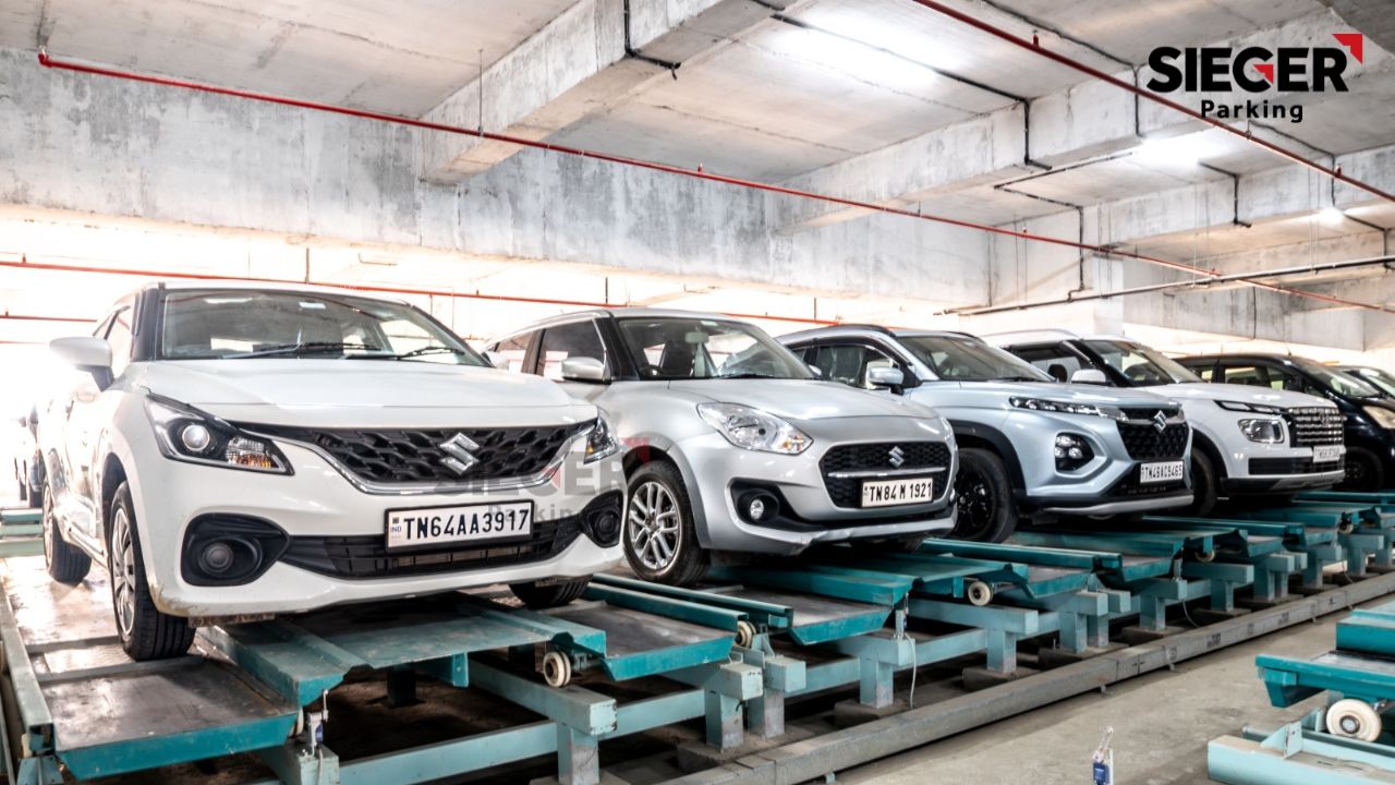 Auto-cart Parking in Chennai with 113 Cars