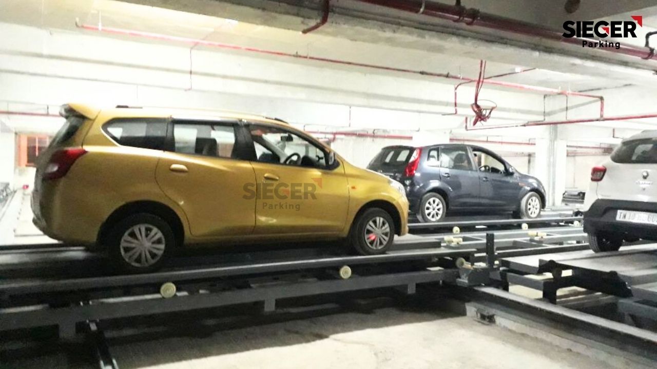 Auto-cart Parking in Chennai with 119 Cars