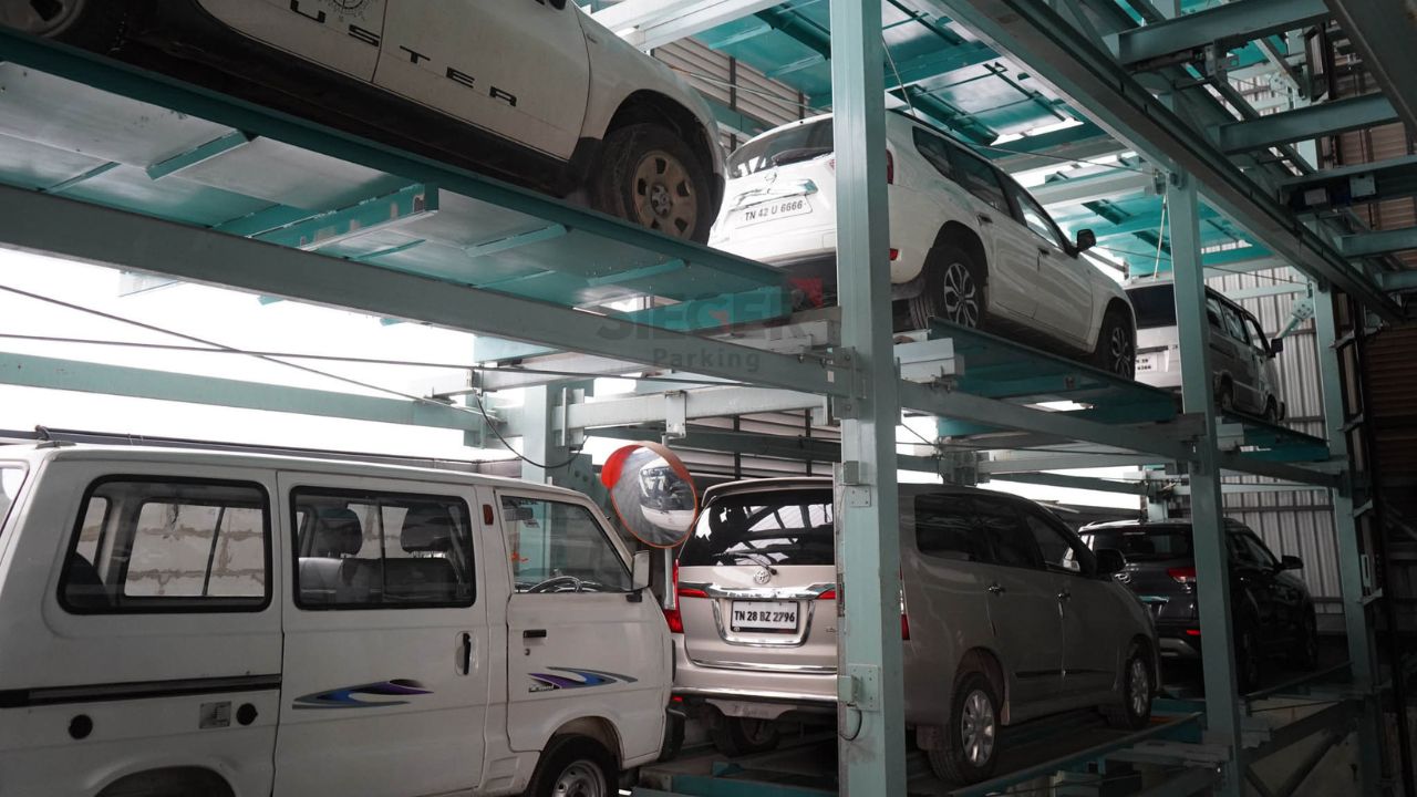 H-Cart Tower Parking in Tirupur with 84 Cars