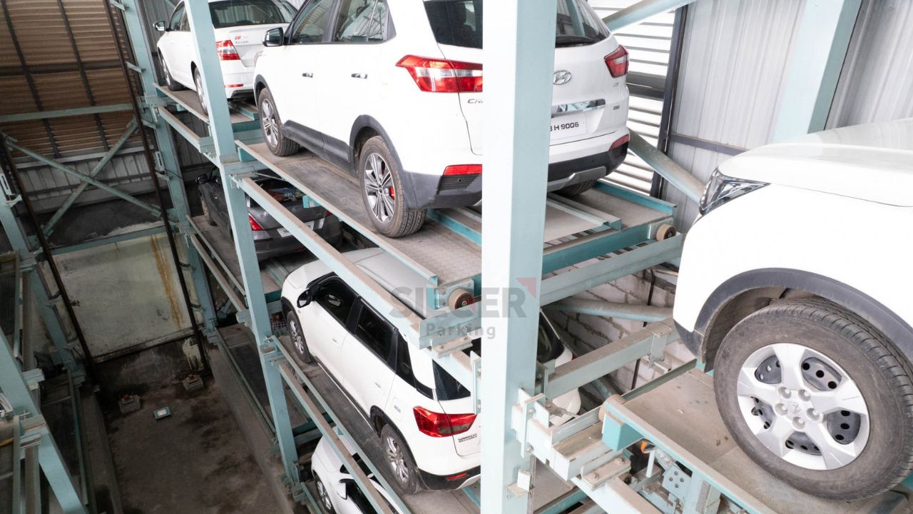 L-Cart Tower Parking in Coimbatore with 70 Cars