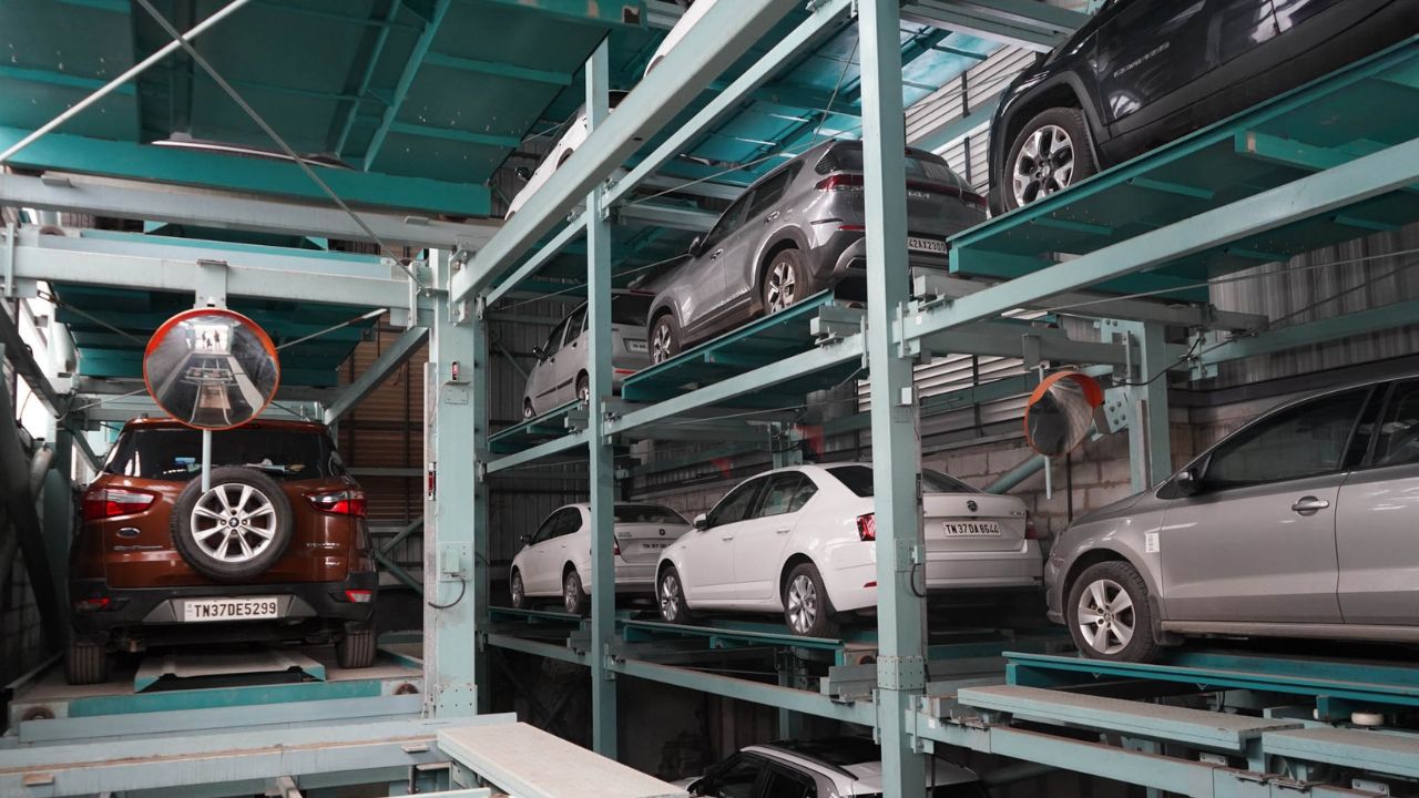 L-Cart Tower Parking in Coimbatore with 70 Cars