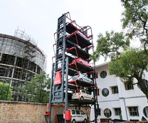 Rotary parking in Coimbatore with 12 car spaces for educational institutions