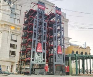 Rotary parking system in Tiruppur with 30 car spaces for retail use
