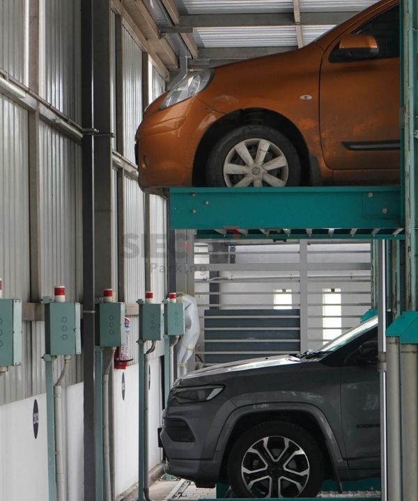 Stack Parking in Thrissur with 34 Cars