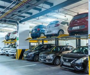 Stack car parking in Coimbatore with 67 car spaces for healthcare facility