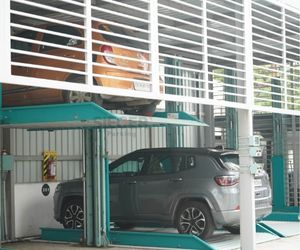 Stack parking in Thrissur with 34 car spaces for retail facility