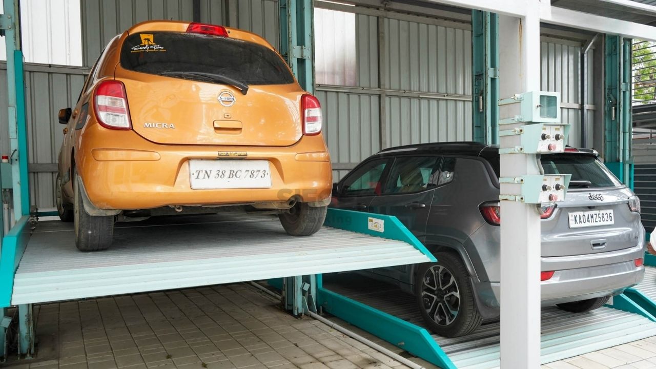 Stack Parking in Thrissur with 34 Cars