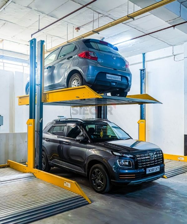 Stack Parking in Coimbatore with 67 Cars
