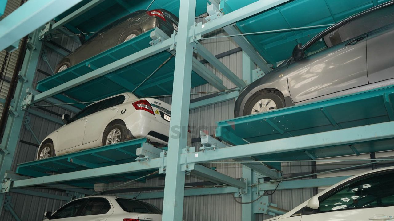 H-Cart Tower Parking in Tirupur with 84 Cars
