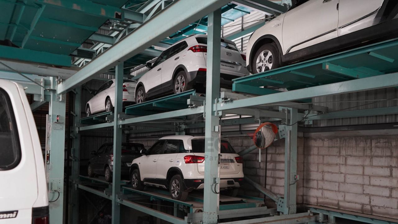 L-Cart Tower Parking in Coimbatore with 70 Cars