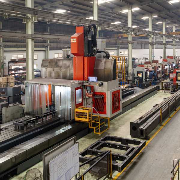 CNC horizontal boring machine on the Sieger shop floor