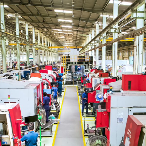 CNC production line with skilled workforce at Sieger, Coimbatore